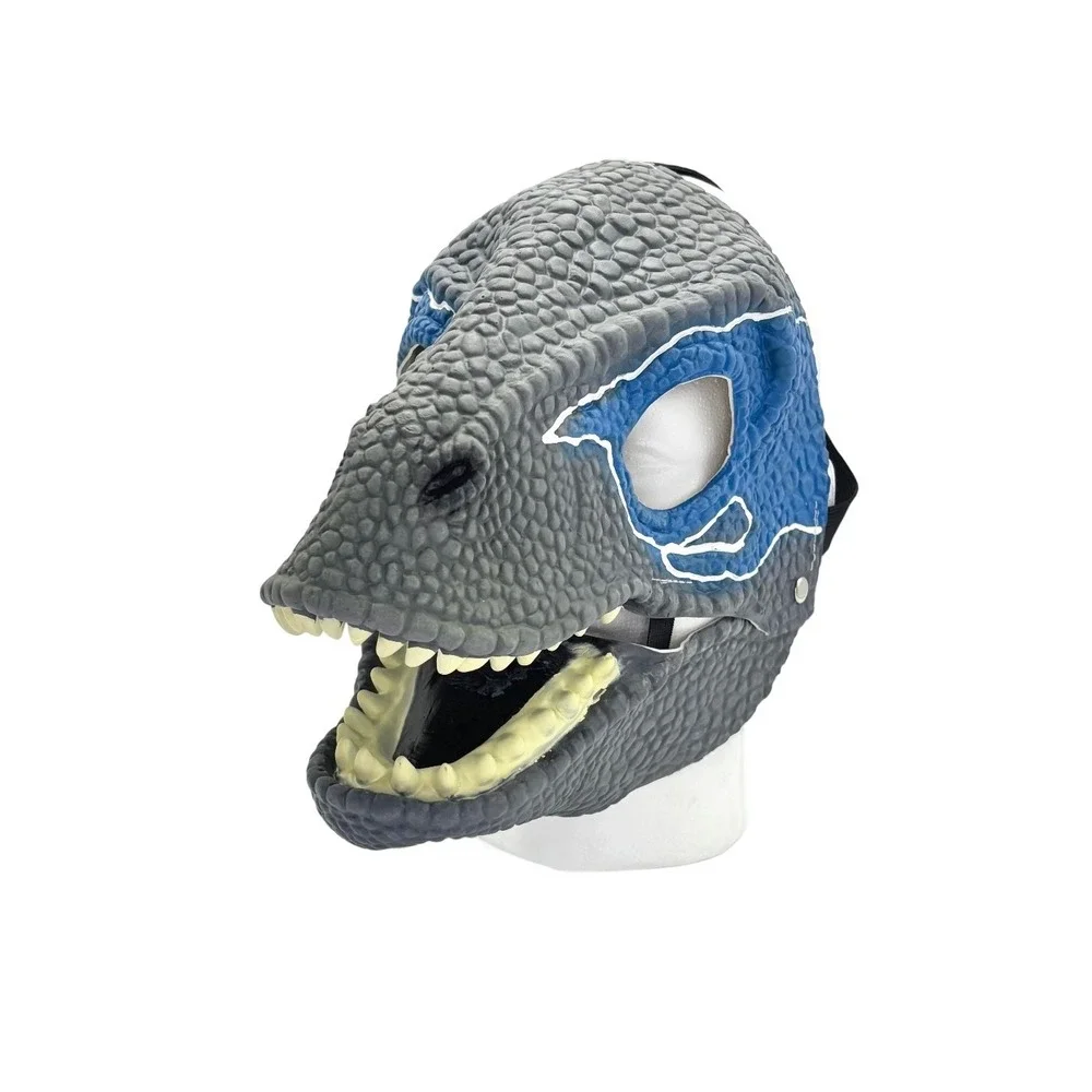 Velociraptor Jurassic World‎ Blue Dinosaur Dino Rubber Halloween Mask Raptor